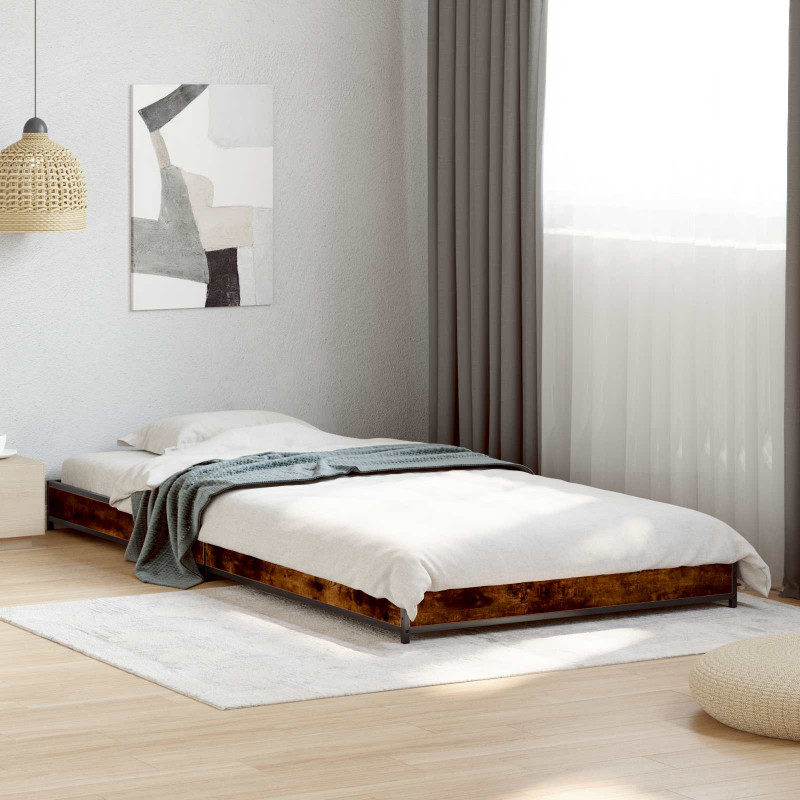 Ramka łóżka Dąb wędzony 80 x 200 cm Drewno inżynieryjne