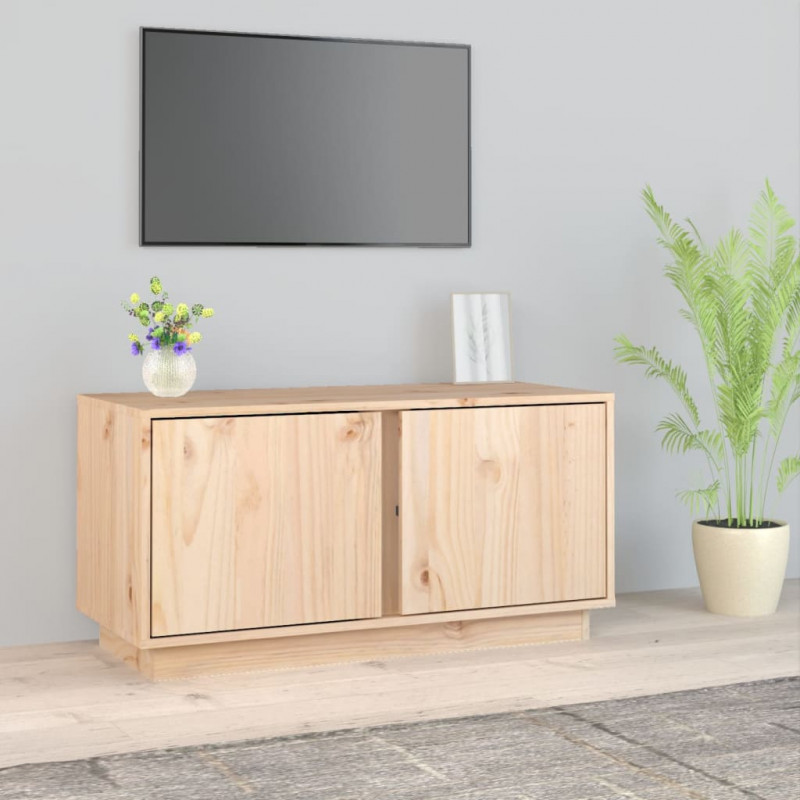 Szafka pod telewizor, 80x35x40,5 cm, lite drewno sosnowe