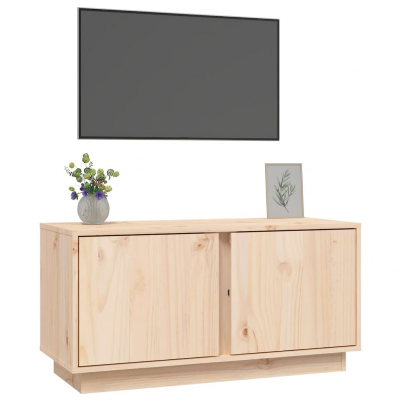 Szafka pod telewizor, 80x35x40,5 cm, lite drewno sosnowe