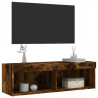 Szafka pod TV z oświetleniem LED, przydymiony dąb, 100x30x30 cm