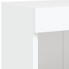 Ścienna szafka TV z LED, biała, 100x30x40 cm