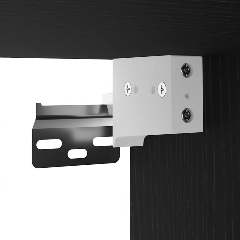 Zestaw szafek RTV z LED 2 pcs Czarny Dąb 30,5 x 30 x 102 cm
