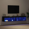 Zestaw szafek RTV z LED 2 pcs Czarny dąb 80 x 30 x 30 cm