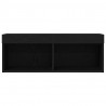 Zestaw szafek RTV z LED 2 pcs Czarny dąb 80 x 30 x 30 cm