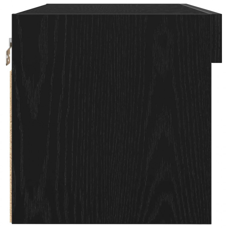 Zestaw szafek RTV z LED 2 pcs Czarny dąb 80 x 30 x 30 cm