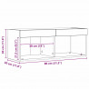 Zestaw szafek RTV z LED 2 pcs Czarny dąb 80 x 30 x 30 cm