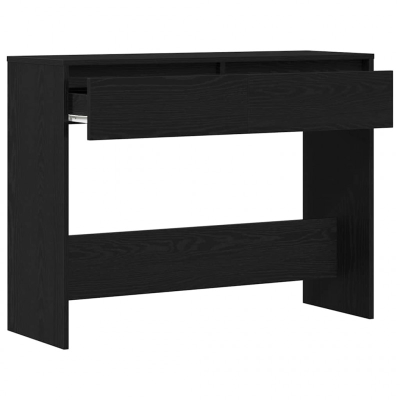 Konsola Czarny Dąb 100 x 35 x 76,5 cm Materiał drewnopochodny