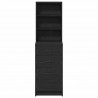 Highboard Czarny dąb 40 x 41 x 135 cm Materiał drewnopochodny