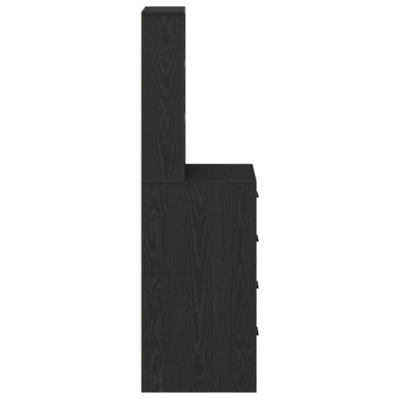 Highboard Czarny dąb 40 x 41 x 135 cm Materiał drewnopochodny