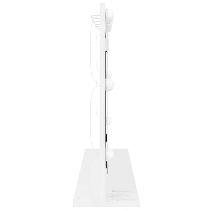 Lustro toaletowe Prostokątny Z lustrem Biały 80 x 15 x 18 cm