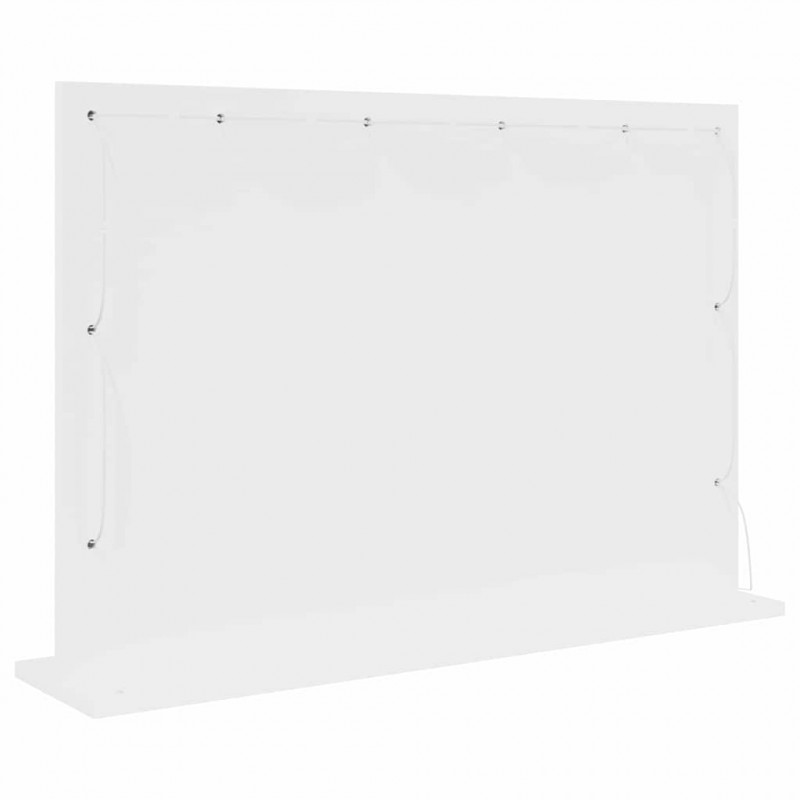 Lustro toaletowe Prostokątny Z lustrem Biały 80 x 15 x 18 cm