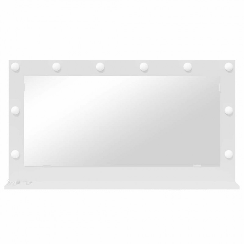 Lustro toaletowe Prostokątny Z lustrem Biały 100 x 55 x 18 cm