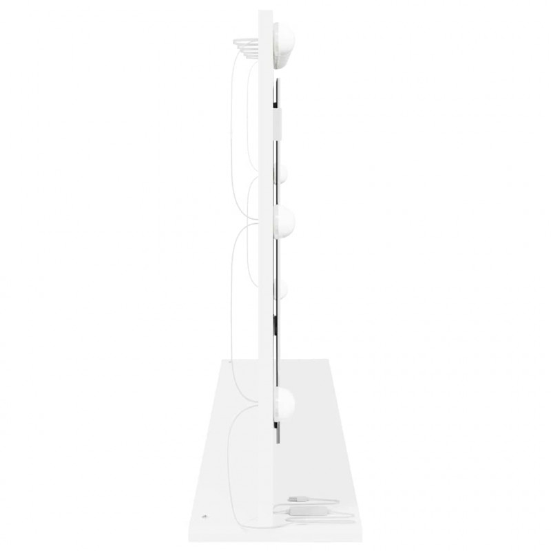 Lustro toaletowe Prostokątny Z lustrem Biały 100 x 55 x 18 cm