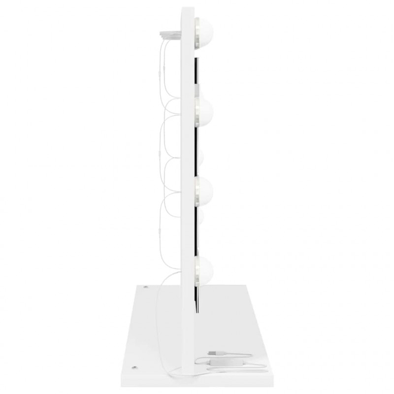 Lustro toaletowe Prostokątny Z lustrem Biały 60 x 45 x 18 cm