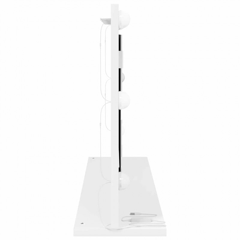 Lustro toaletowe Prostokątny Z lustrem Biały 80 x 45 x 18 cm