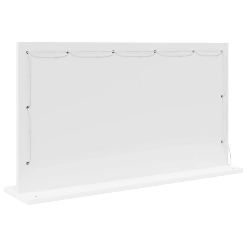 Lustro toaletowe Prostokątny Z lustrem Biały 80 x 45 x 18 cm