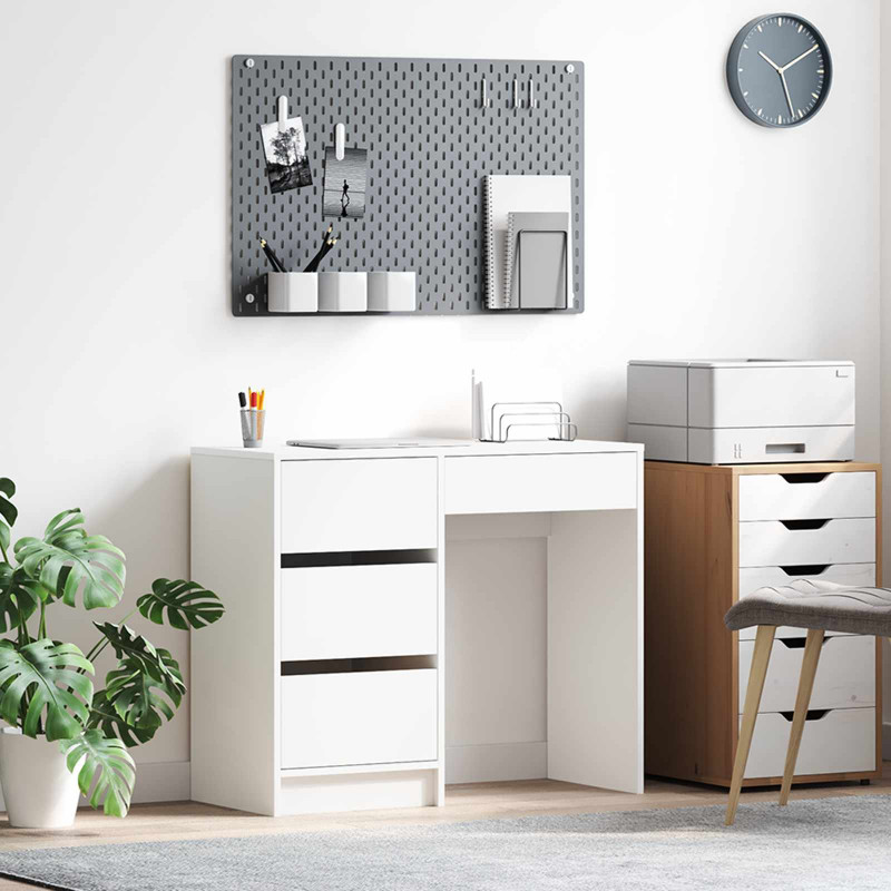 Biurko Biały 90 x 37.5 x 75 cm Materiał drewnopochodny