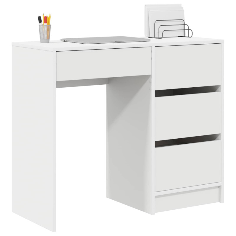 Biurko Biały 90 x 37.5 x 75 cm Materiał drewnopochodny