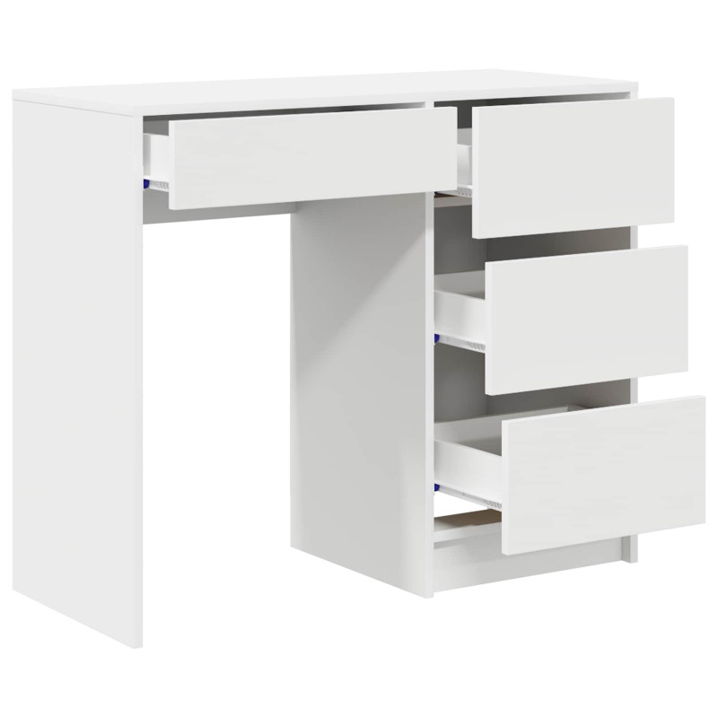 Biurko Biały 90 x 37.5 x 75 cm Materiał drewnopochodny