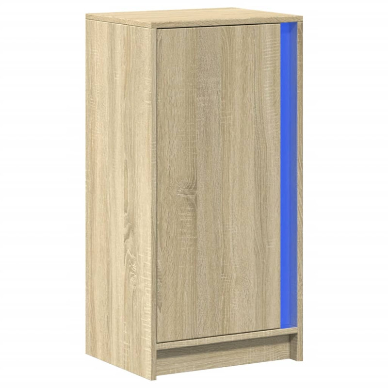 Szafka z LED, dąb sonoma, 42,5x34x85cm, materiał drewnopochodny