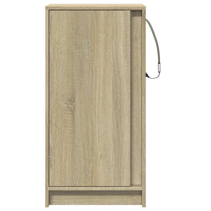 Szafka z LED, dąb sonoma, 42,5x34x85cm, materiał drewnopochodny