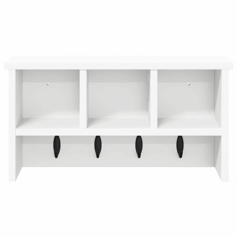 Wieszak na płaszcze montowany na ścianie Biały 50 x 16 x 26 cm