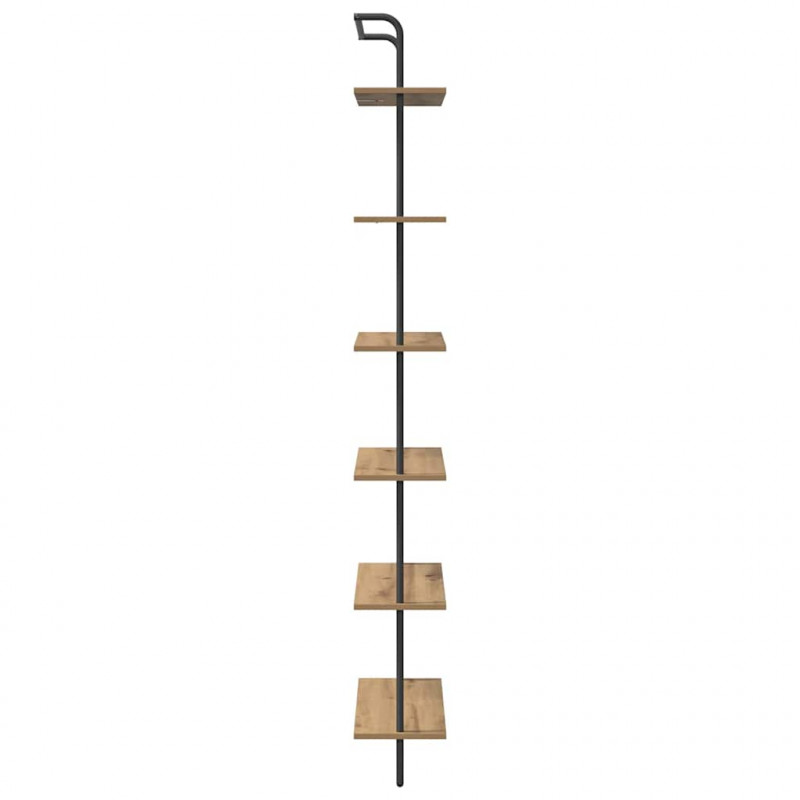 Półka na książki Dąb rzemieślniczy 60 x 24 x 203 cm