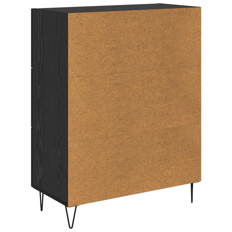 Bufet Czarny Dąb 69,5 x 34 x 90 cm Drewno inżynieryjne