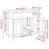Bufet Stare drewno 100 x 35 x 80 cm Materiał drewnopochodny