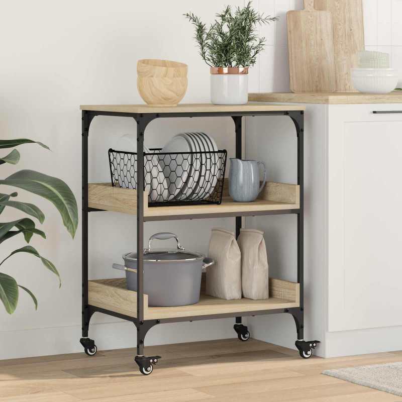 Wózek Kuchenny Dąb Sonoma 60 x 41 x 80,5 cm