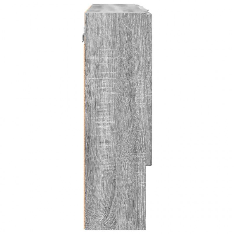Szafka z lustrem z przechowywaniem Szary Sonoma 80 x 17 x 55 cm