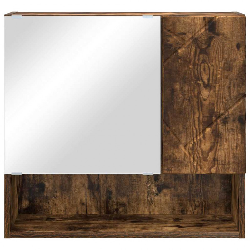 Szafka z lustrem z przechowywaniem Dąb wędzony 59 x 17 x 55 cm