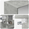 Szafka z lustrem do łazienki Betonowy szary 30 x 10,5 x 50 cm