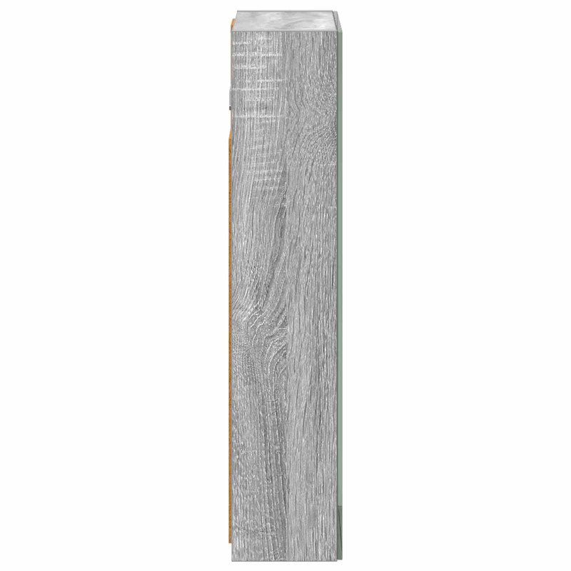 Szafka z lustrem do łazienki Szary Sonoma 30 x 10,5 x 50 cm