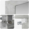 Szafka z lustrem do łazienki Betonowy szary 30 x 10,5 x 50 cm