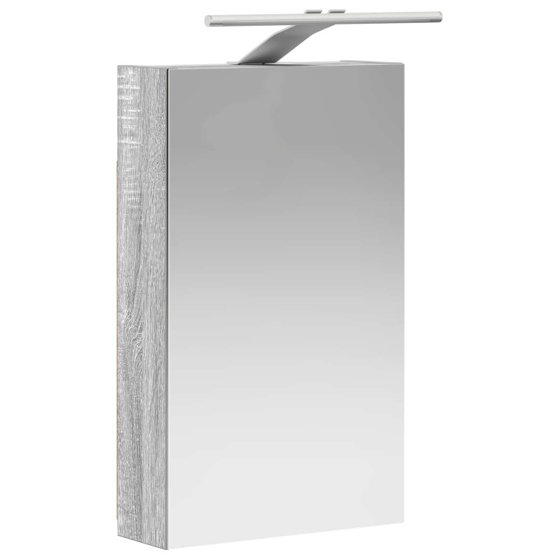 Szafka z lustrem do łazienki Szary Sonoma 30 x 10,5 x 50 cm