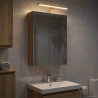 Szafka z lustrem do łazienki Ze LED Lights Dąb rzemieślniczy
