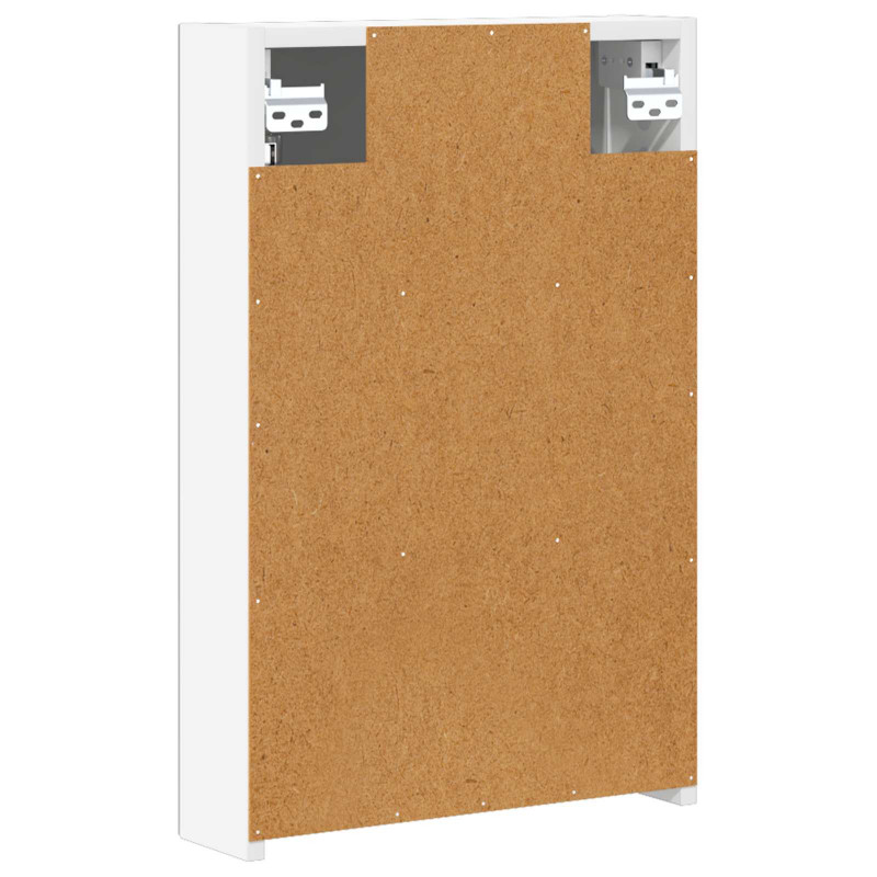 Szafka z lustrem do łazienki z półką Biały 40 x 10,5 x 60,5 cm