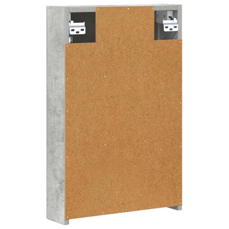Szafka z lustrem do łazienki Betonowy szary 40 x 10,5 x 60,5 cm