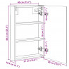 Szafka z lustrem do łazienki Szary Sonoma 40 x 10,5 x 60,5 cm