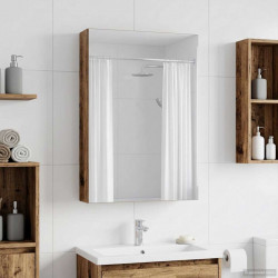 Szafka z lustrem do łazienki Stare drewno 40 x 10,5 x 60,5 cm