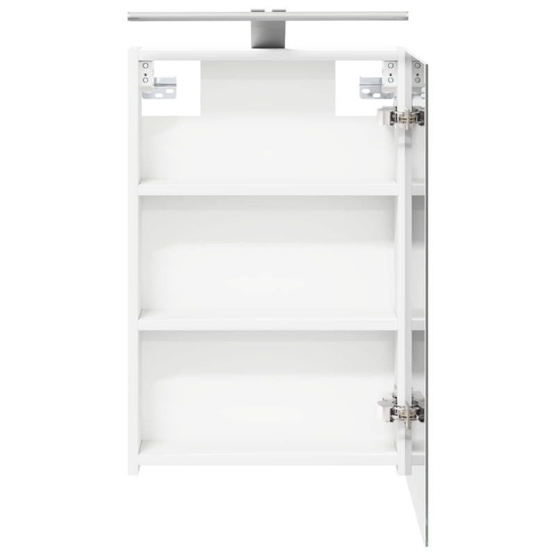 Szafka z lustrem do łazienki z półką Biały 40 x 10,5 x 60,5 cm