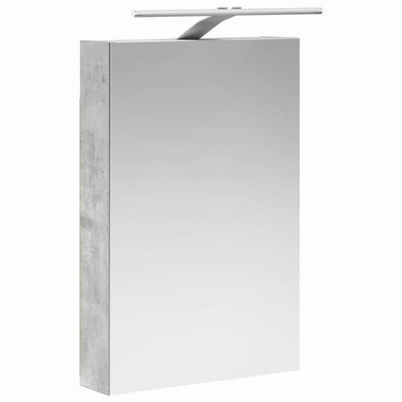 Szafka z lustrem do łazienki Betonowy szary 40 x 10,5 x 60,5 cm