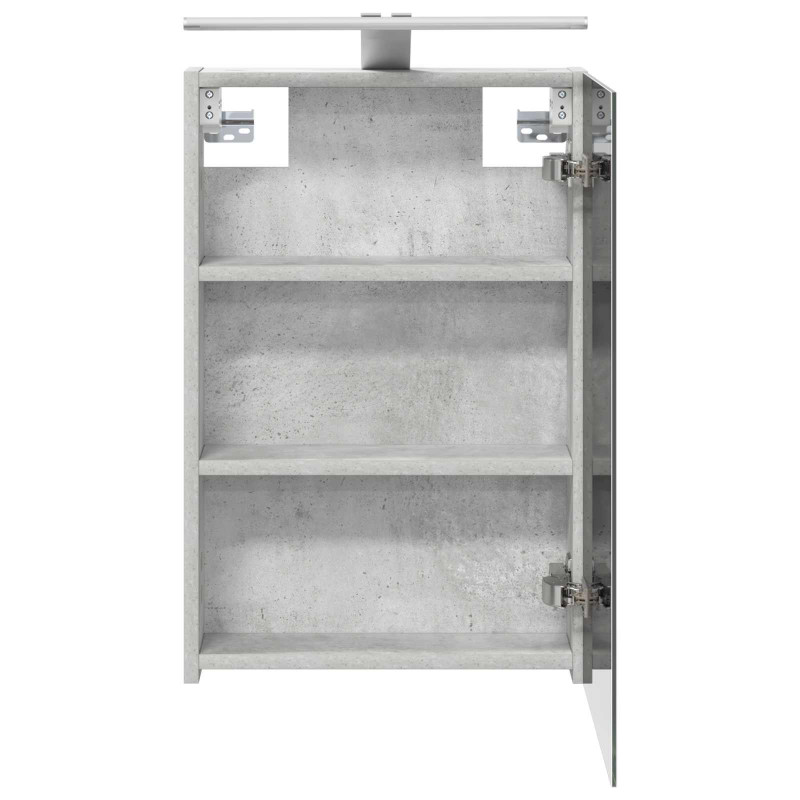 Szafka z lustrem do łazienki Betonowy szary 40 x 10,5 x 60,5 cm