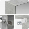 Szafka z lustrem do łazienki Betonowy szary 40 x 10,5 x 60,5 cm