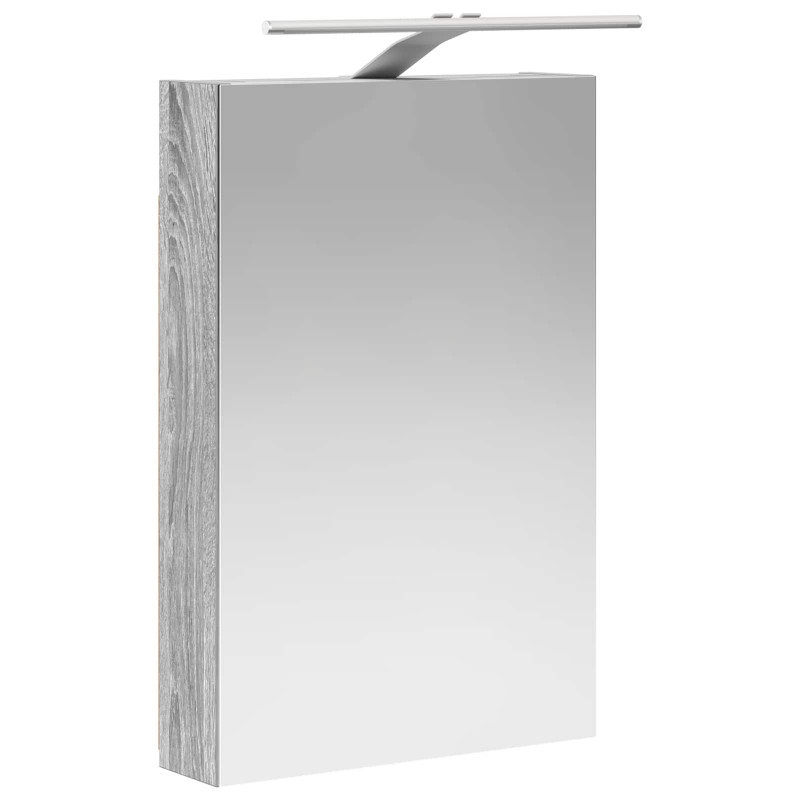 Szafka z lustrem do łazienki Szary Sonoma 40 x 10,5 x 60,5 cm