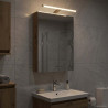 Szafka z lustrem do łazienki Ze LED Lights Dąb rzemieślniczy