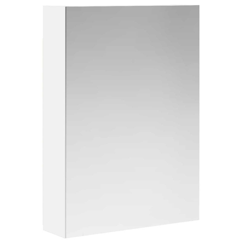 Szafka z lustrem do łazienki z półką Biały 50 x 14,5 x 70 cm