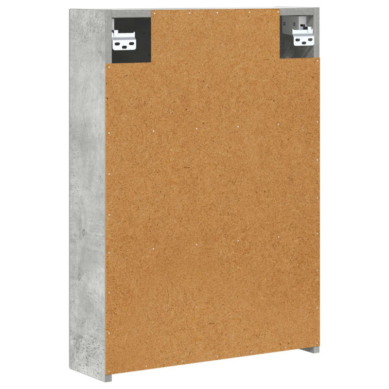 Szafka z lustrem do łazienki Betonowy szary 50 x 14,5 x 70 cm