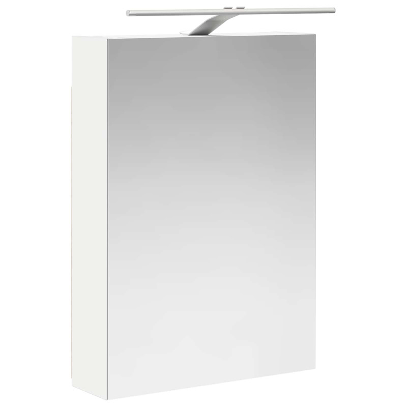 Szafka z lustrem do łazienki z półką Biały 50 x 14,5 x 70 cm